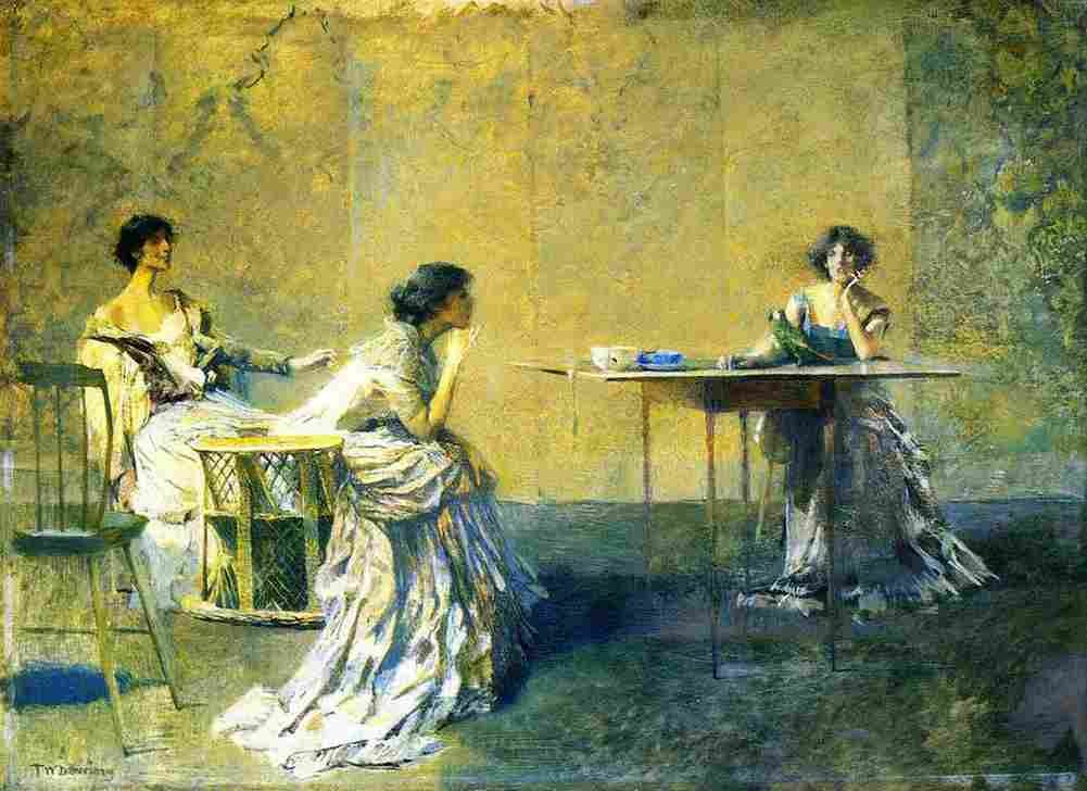 dewing The Gossip Art A4 Photo Print