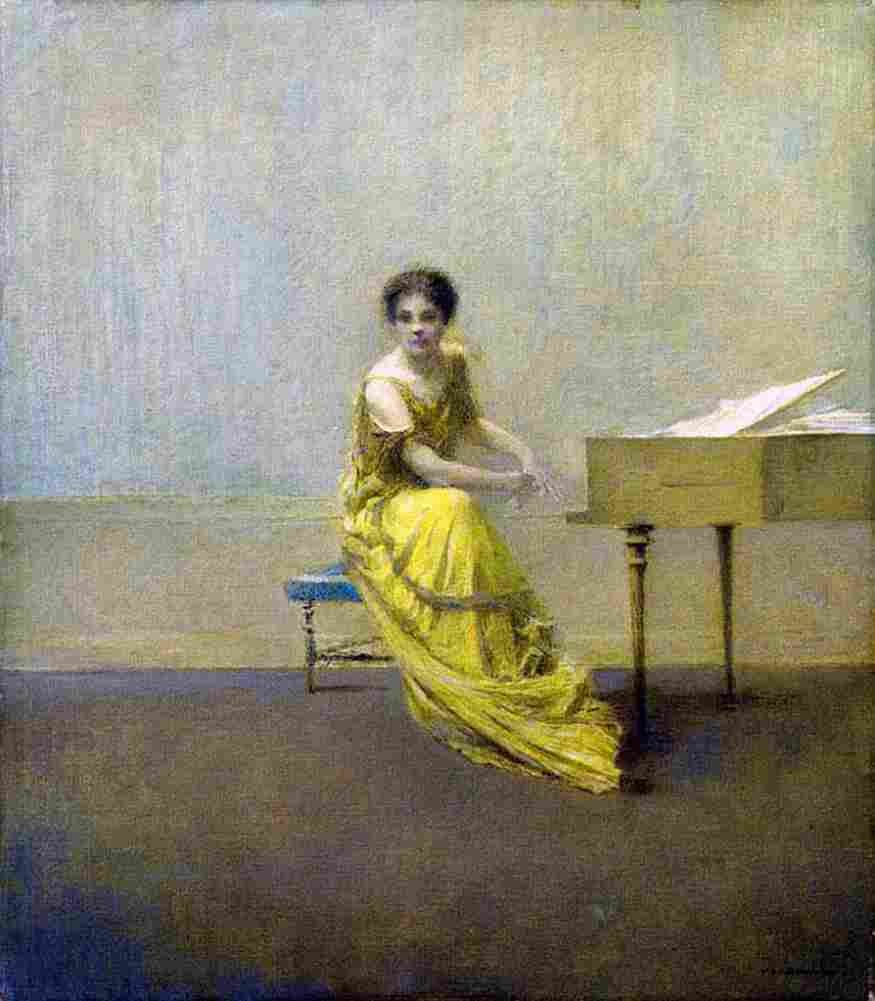 dewing The Music Lesson Art A4 Photo Print