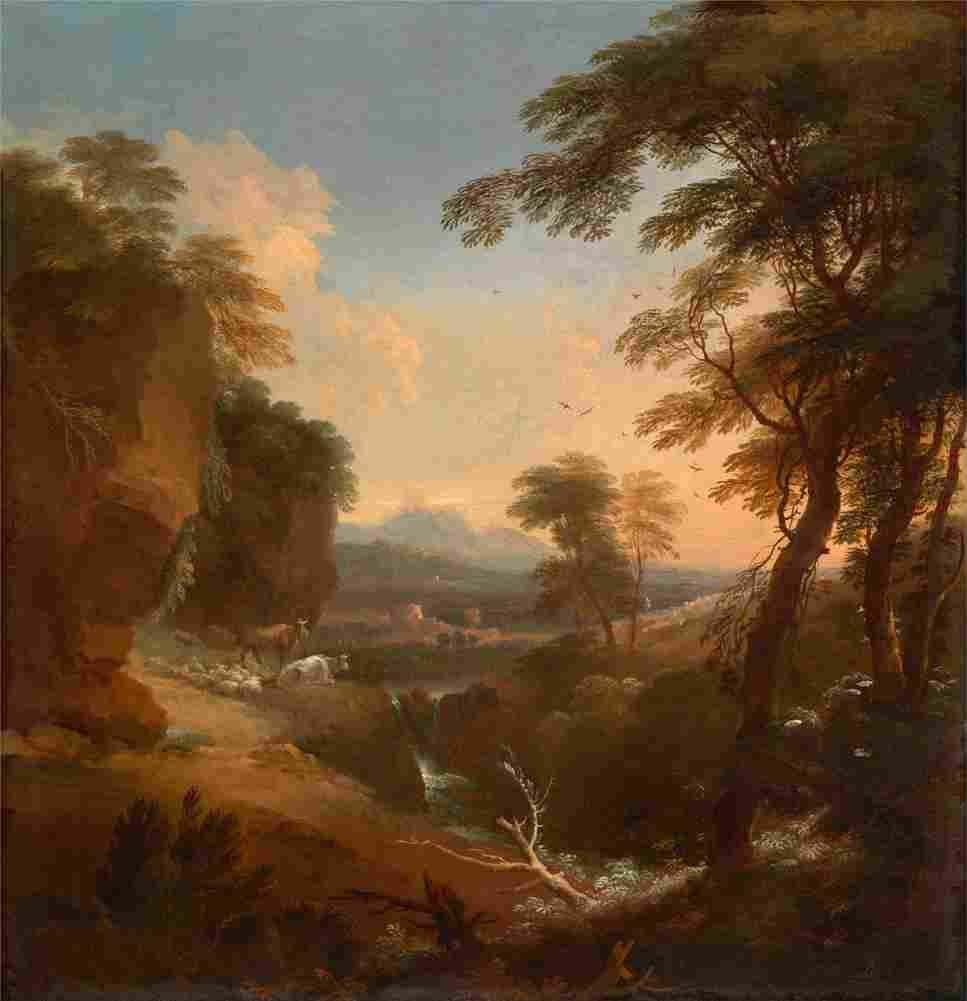 diest landscape with distant mountains Art A4 Photo Print