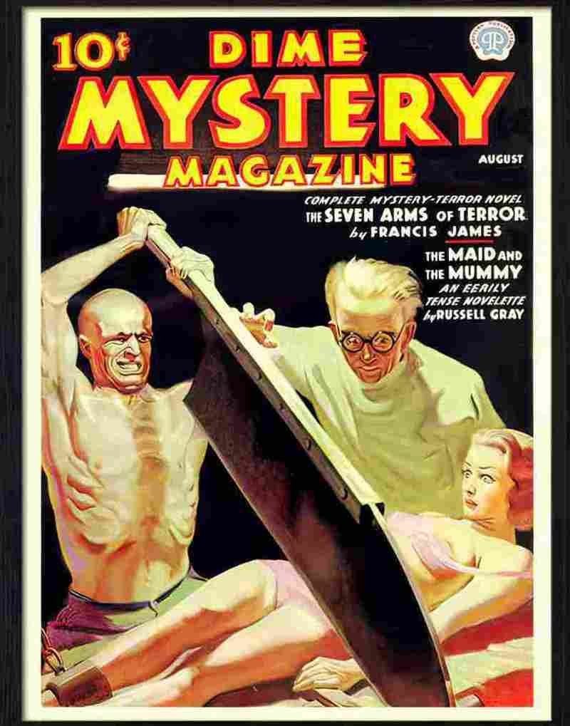 dime mystery magazine gladney 1937 Advert A4 Photo Print