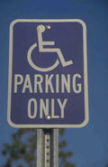 disabled parking sign 1980s 1990s A4 Photo Print