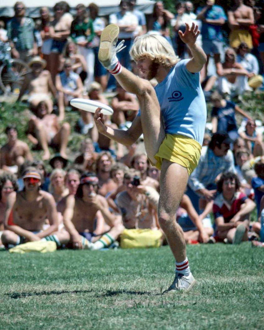 disc golf players1980s 1990s A4 Photo Print