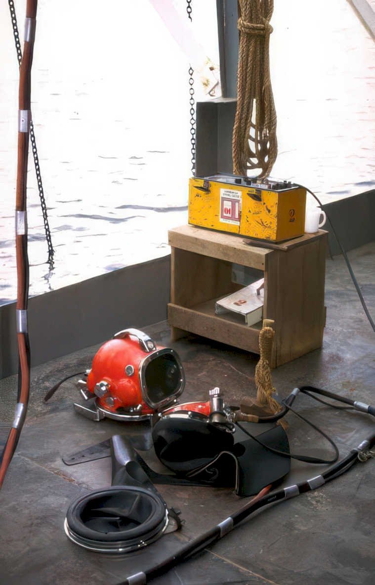 dive gear research Vintage A4 Photo Print
