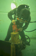 diver grinder pipe Vintage A4 Photo Print