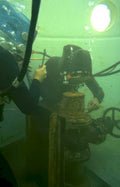 diver submersible pipe Vintage A4 Photo Print