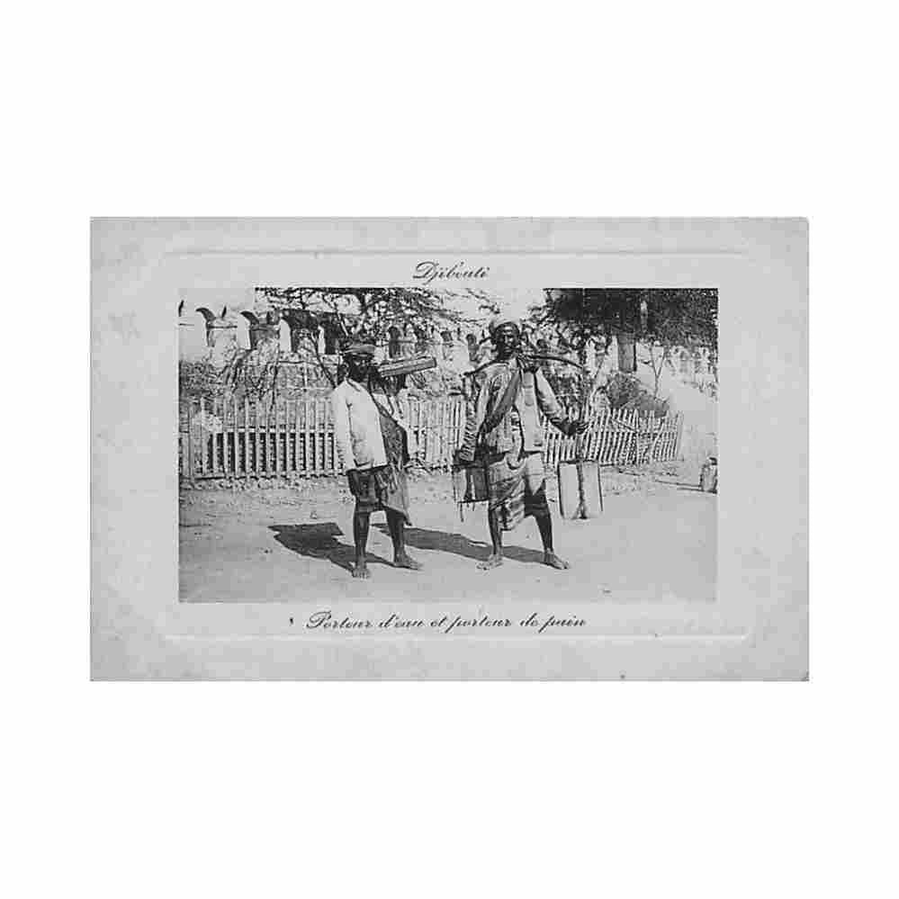 djibouti porteur d eau et porteur de pain ed eld e le deley Vintage A4 Photo Print