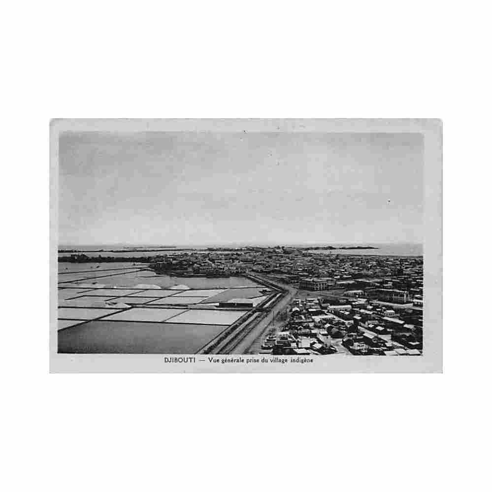 djibouti vue generale prise du village indigene ed gb Vintage A4 Photo Print