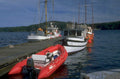 docked boats lake 1980s 1990s A4 Photo Print