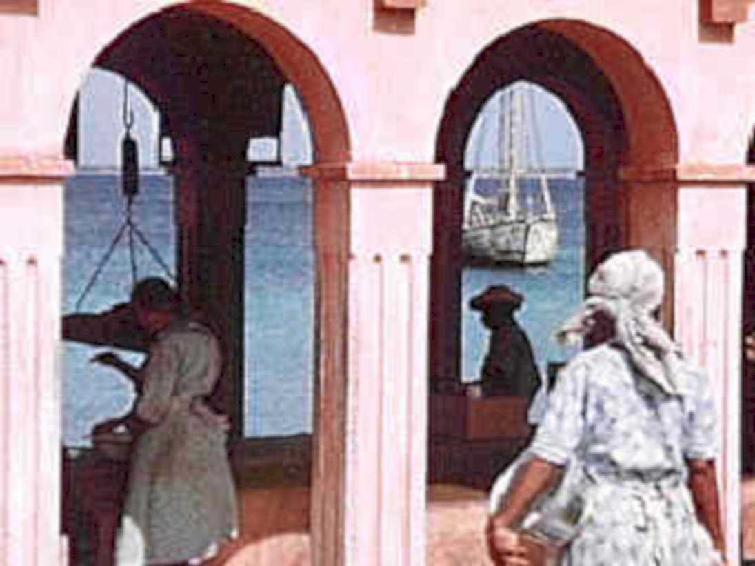 dockside women sailboat1980s 1990s A4 Photo Print