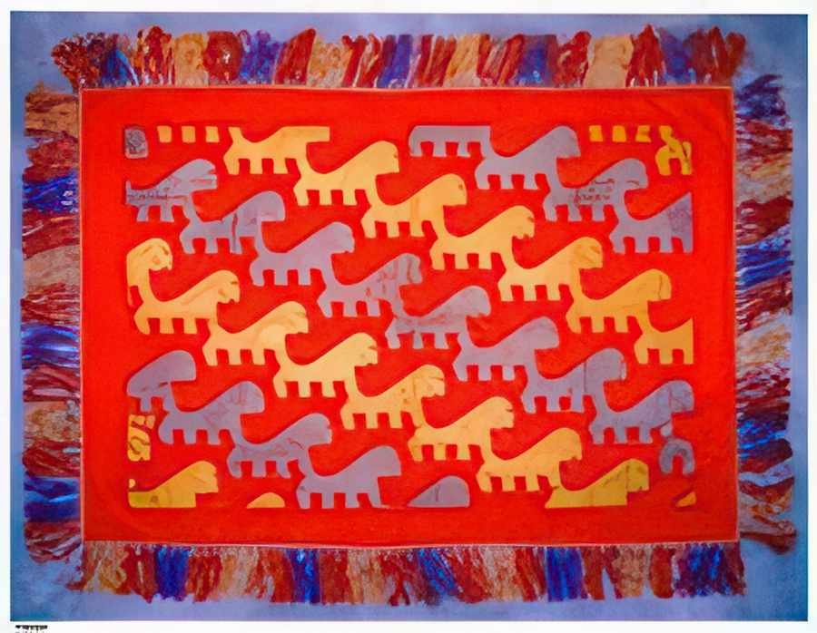 dogs mc escher A4 Photo Print