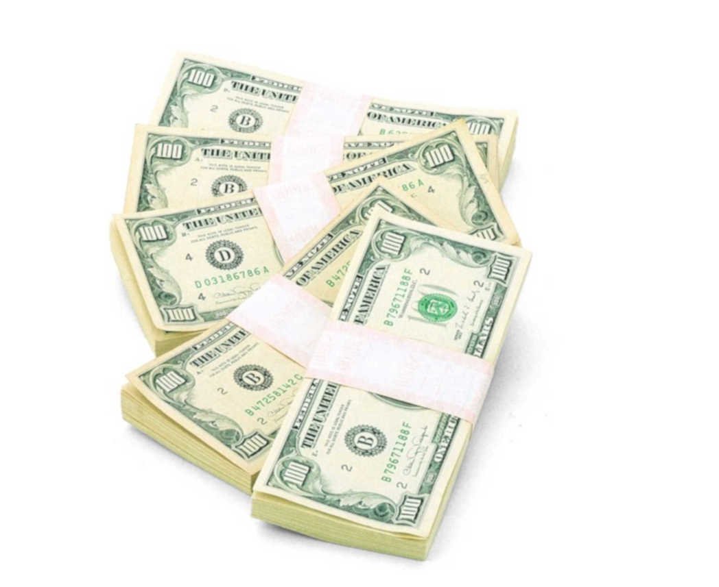 dollar bill collection1980s 1990s A4 Photo Print