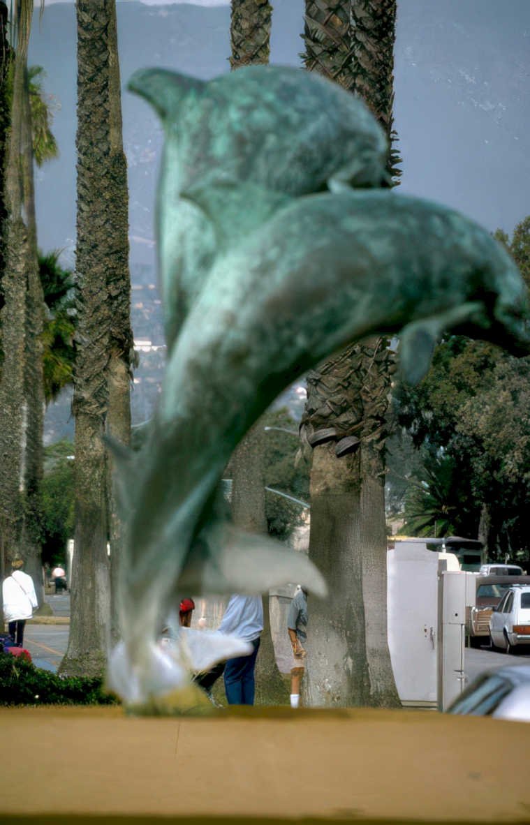 dolphin sculpture mediterranean Vintage A4 Photo Print