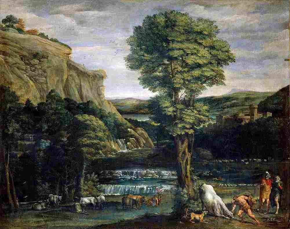 dome Landscape with Hercules and Achelous Art A4 Photo Print