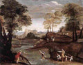 dome landscape with ford Art A4 Photo Print