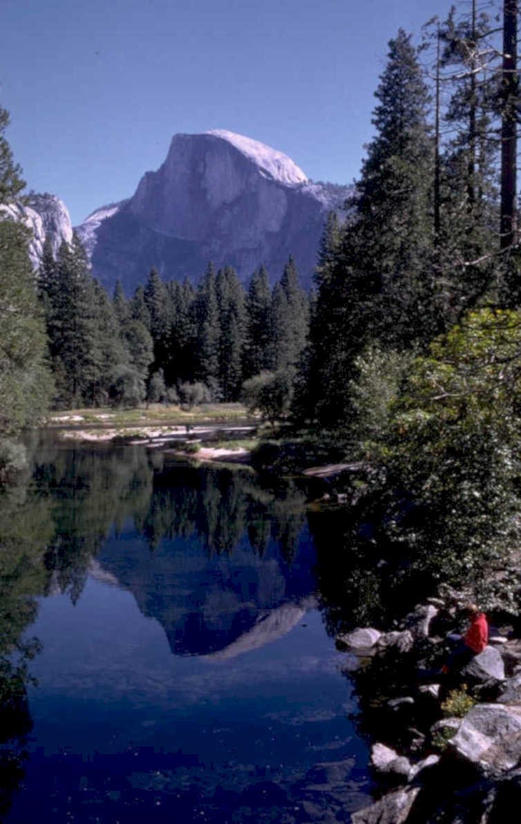 dome reflection yosemite 1980s 1990s A4 Photo Print