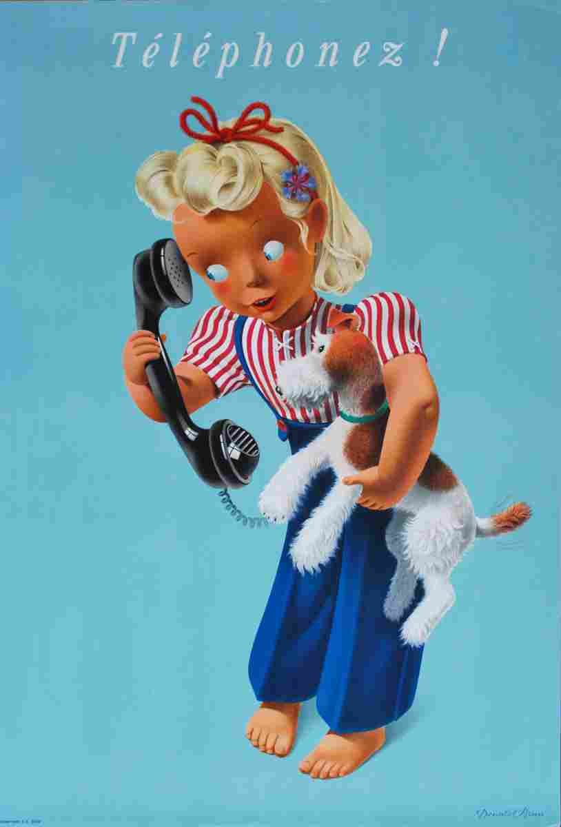 donald brun telephonez 1946 4 Advert A4 Photo Print