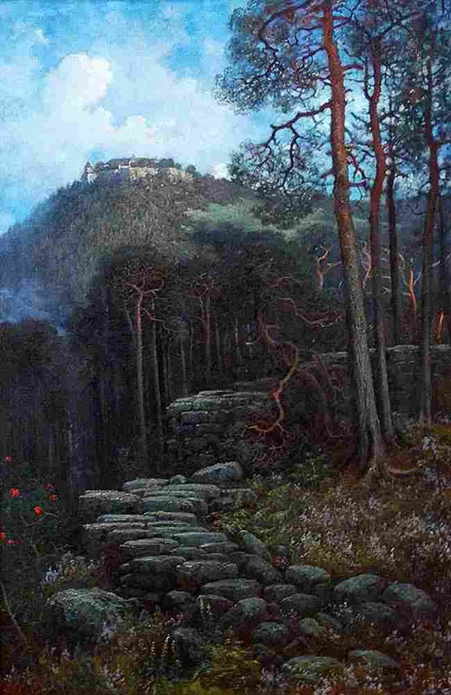 dore Mont Sainte Odile with Pagan Wall Art A4 Photo Print