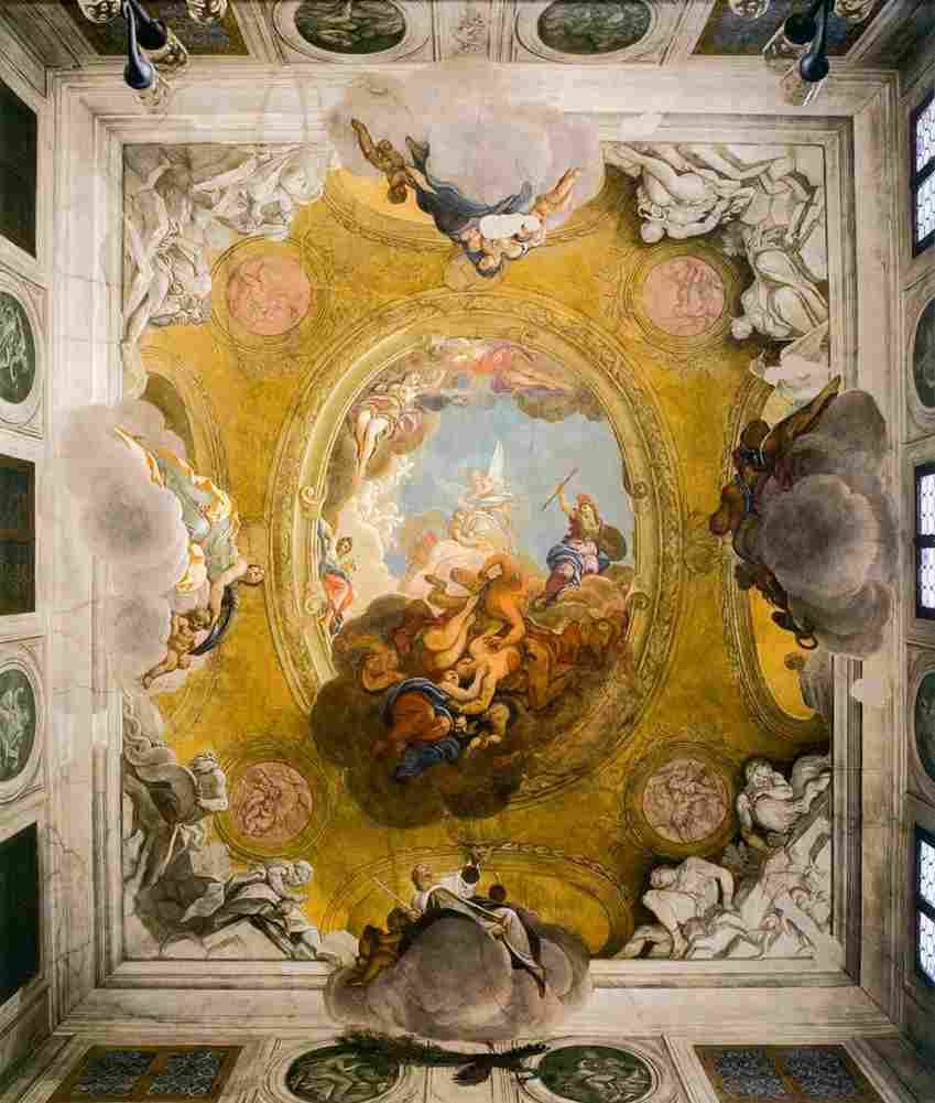 dorigny palazzo repeta ceiling of the grand staircase Art A4 Photo Print
