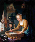 dou girl chopping onions Art A4 Photo Print