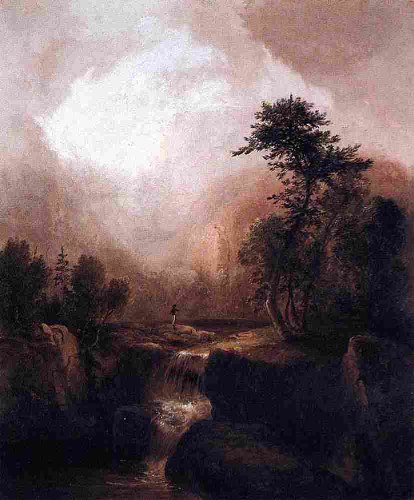 doughty Landscape with Waterfall Art A4 Photo Print