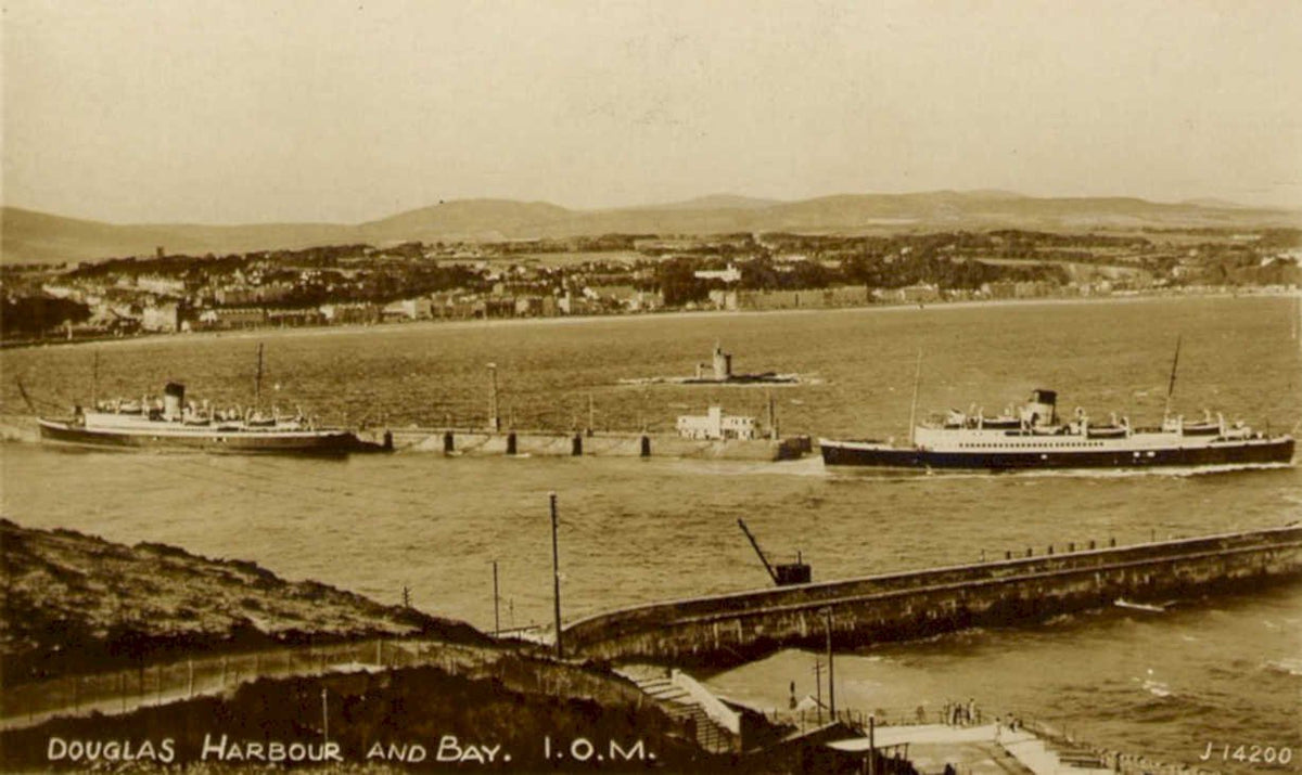 douglas harbour bayVintage 1880s 1900s A4 Photo Print