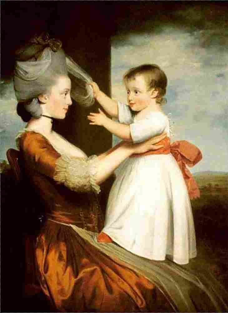 downman Elizabeth Mortlock And Her Son Art A4 Photo Print