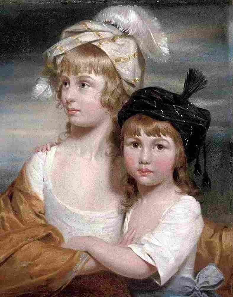 downman Sarah And Mary Emma Rigby Art A4 Photo Print
