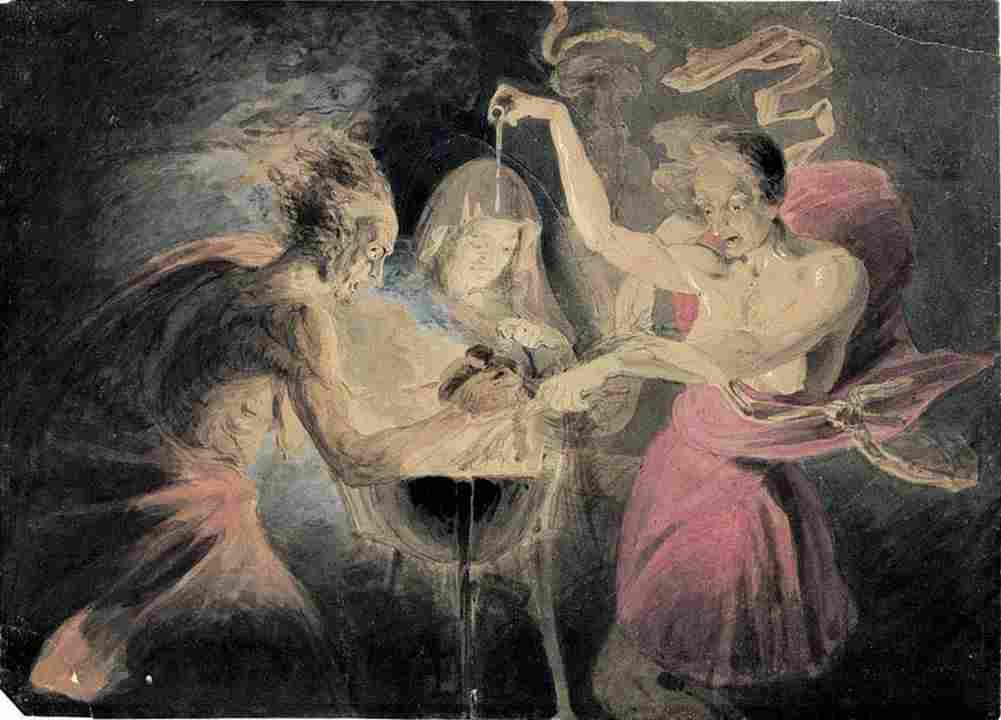 downman Witches from Macbeth Art A4 Photo Print