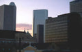 downtown denver sunset Vintage A4 Photo Print