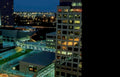 downtown office night Vintage A4 Photo Print