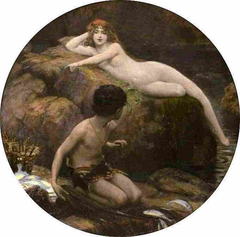 dra Naiads Pool Art A4 Photo Print