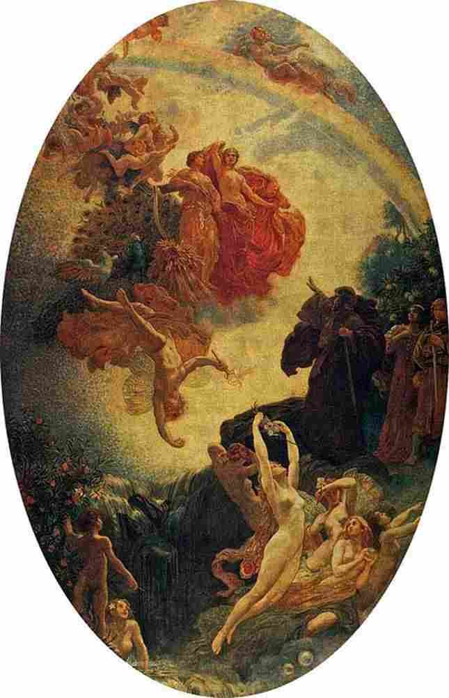 dra Prospero Summoning Nymphs and Deities Art A4 Photo Print