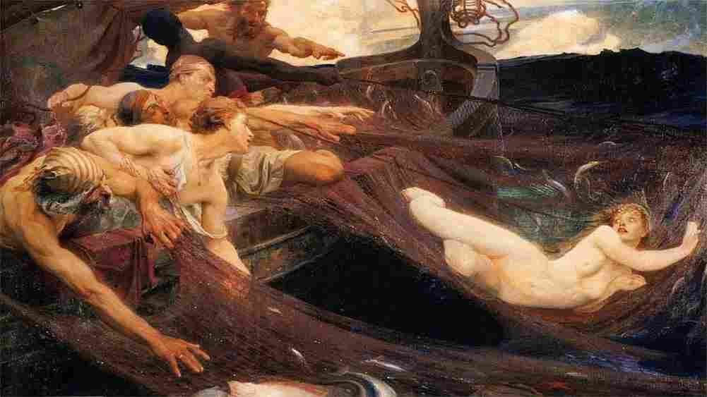 dra The Sea Maiden Art A4 Photo Print