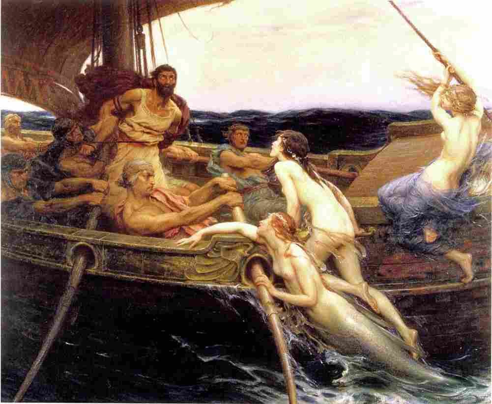 dra Ulysses and the Sirens Art A4 Photo Print