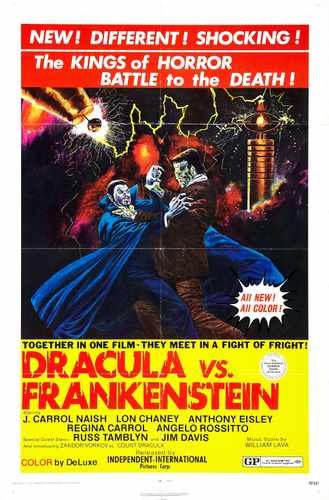 dracula vs frankenstein  02 film star poster A4 Photo Print