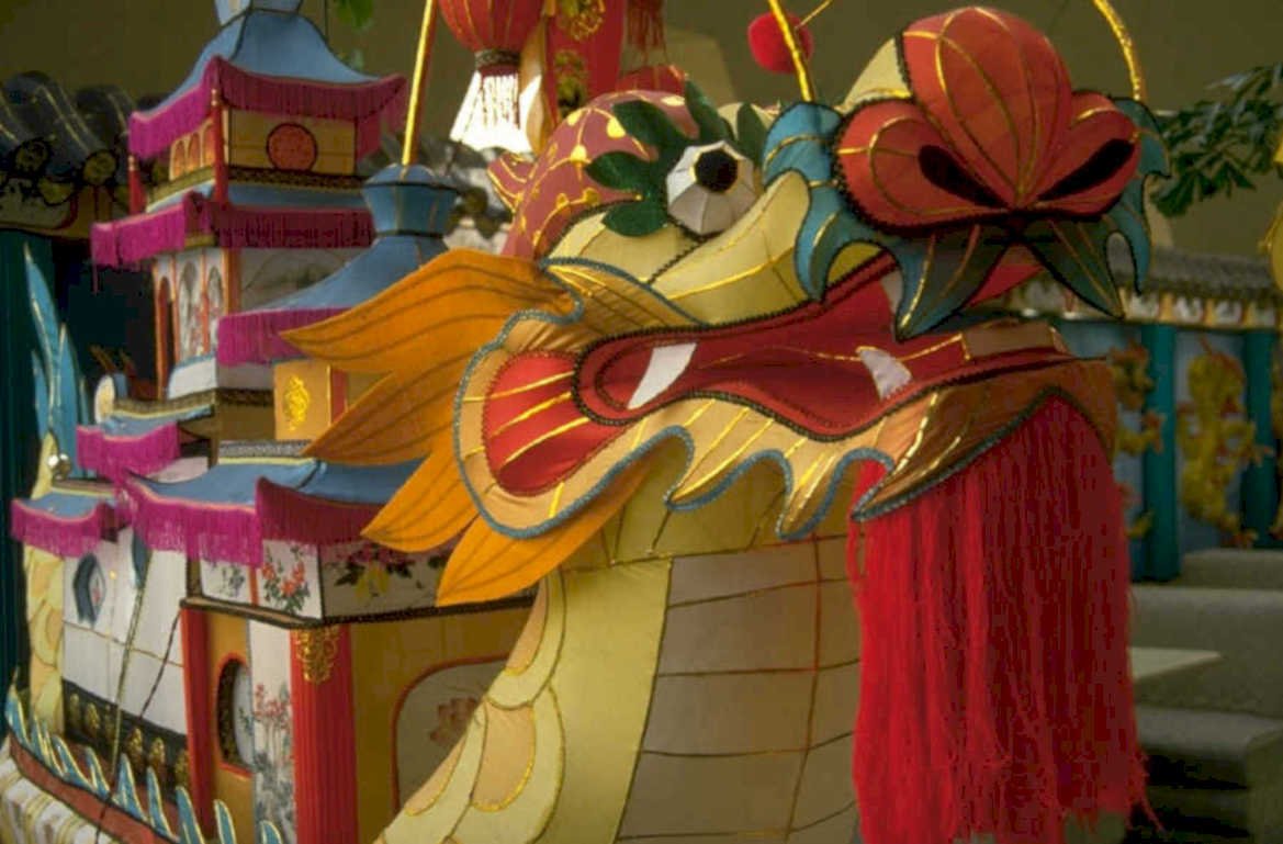 dragon temple golden 1980s 1990s A4 Photo Print
