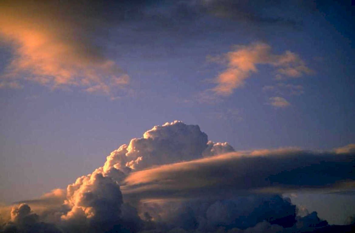 dramatic sky clouds 1980s 1990s A4 Photo Print