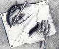 drawing hands mc escher 1948 s2 A4 Photo Print