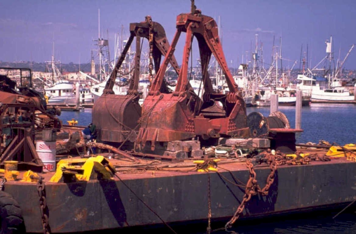 dredge vessel harbor 1980s 1990s A4 Photo Print