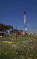 drilling rig wildflowers 1980s 1990s A4 Photo Print