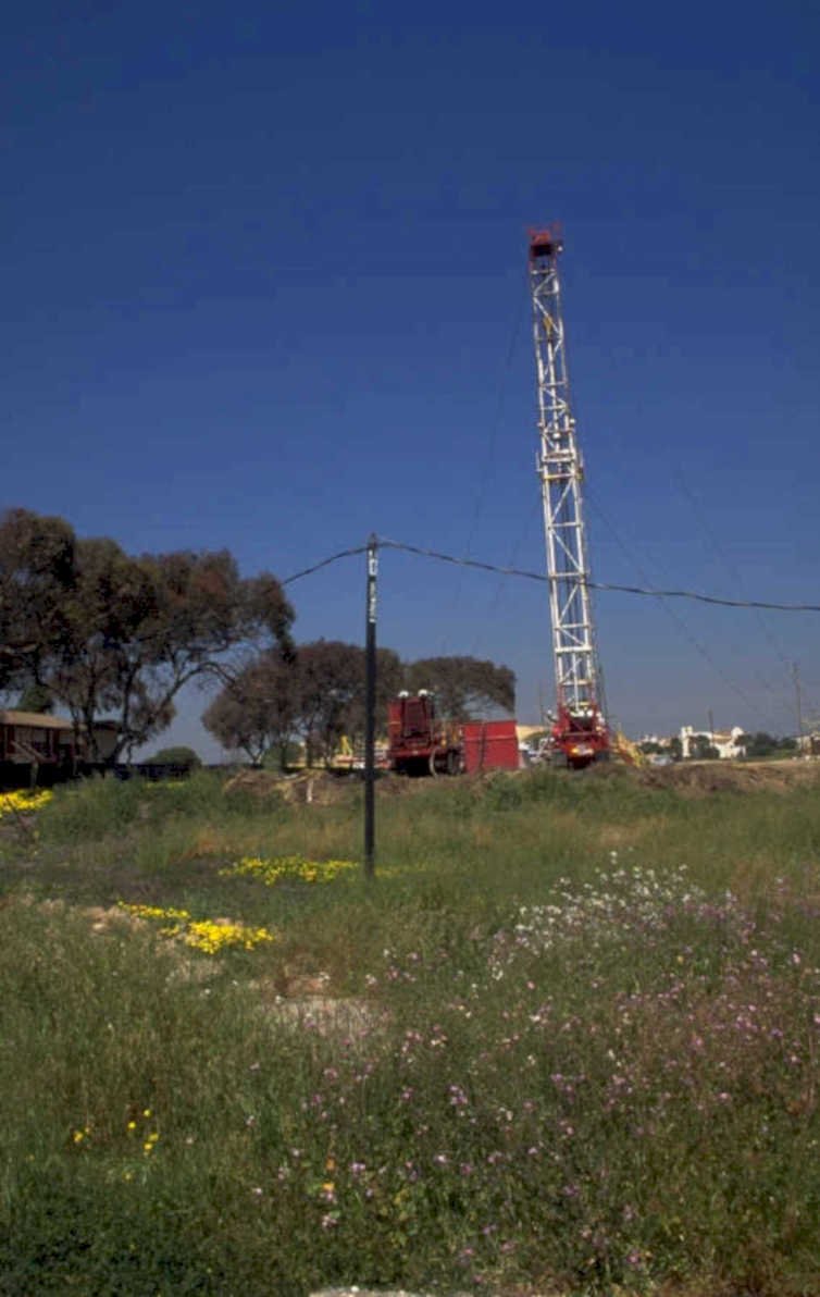 drilling rig wildflowers 1980s 1990s A4 Photo Print