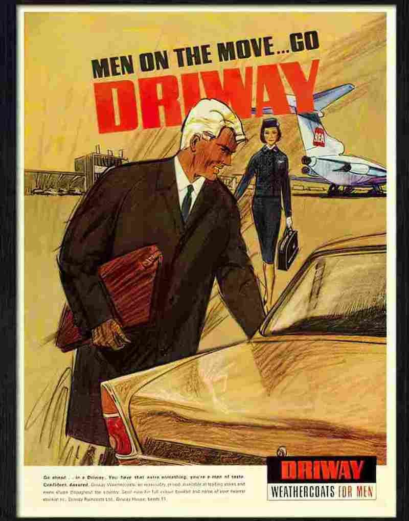 driway menswear 1960s Advert A4 Photo Print