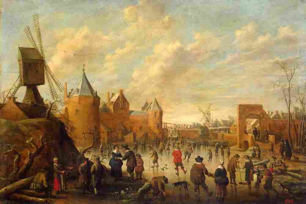 droochsloot winter in a dutch town Art A4 Photo Print