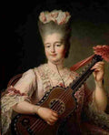 drouais madame clotilde playing the guitar Art A4 Photo Print