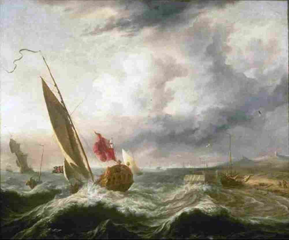 dubbels ships in a storm Art A4 Photo Print