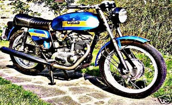 ducati 250 (2) motorbike A4 Photo Print