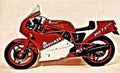 ducati 350 f3 desmo motorbike A4 Photo Print