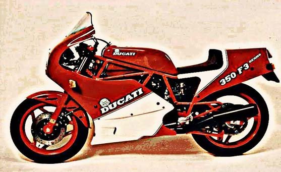 ducati 350 f3 desmo motorbike A4 Photo Print