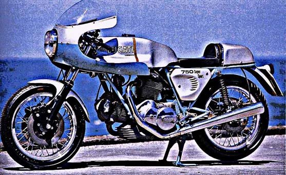 ducati 750 ss motorbike A4 Photo Print