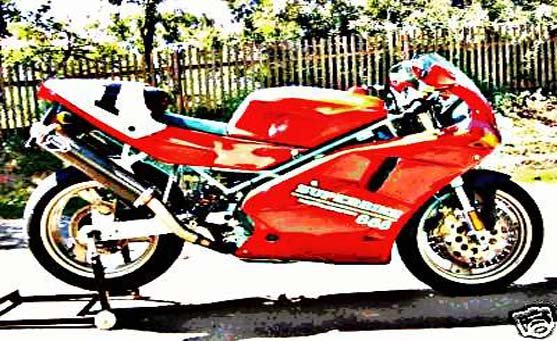 ducati 888 spo motorbike A4 Photo Print
